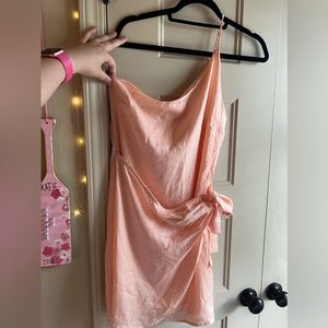 One Shoulder Lucy in the Sky Pink Dress